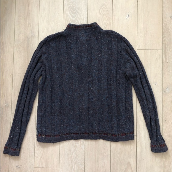 Vintage Woolrich Wool Blend 1/4 Zip Sweater in Indigo Heather Size S - Picture 4 of 11